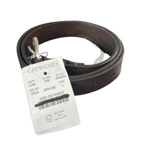 Crewcuts Brown Leather Kids Belt Size Large